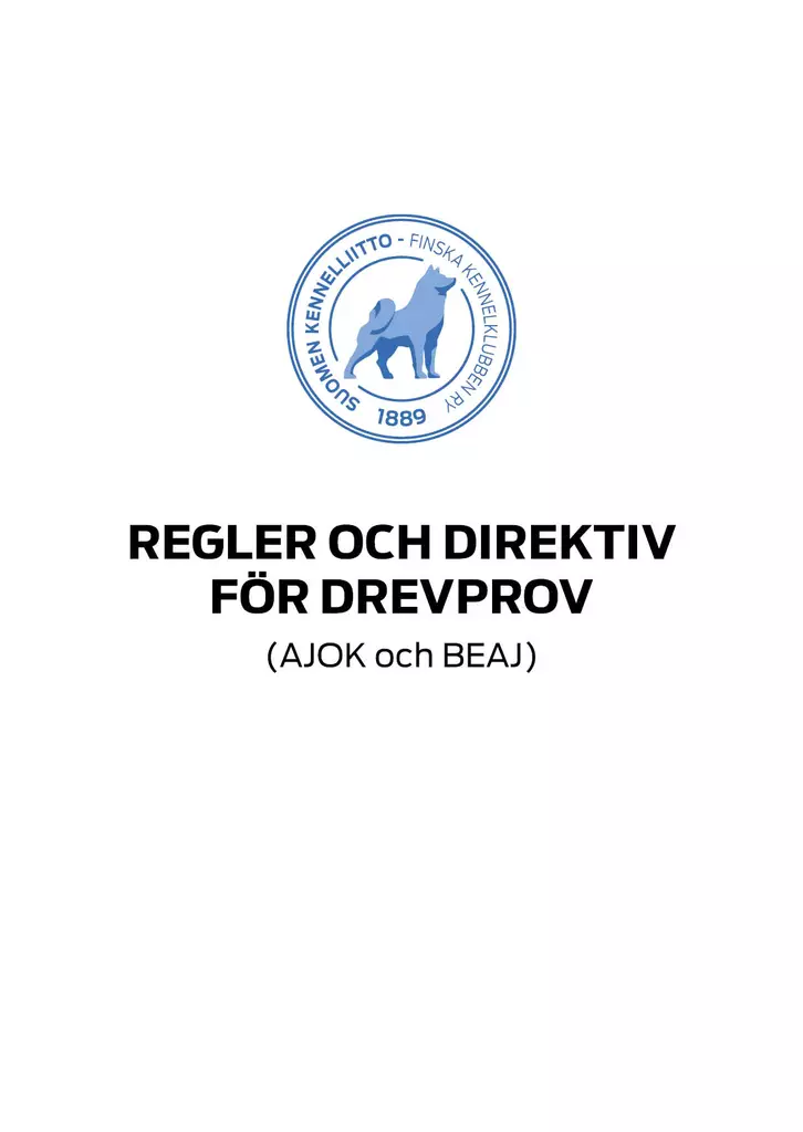 Regler och direktiv för drevprov - Metsästys - 405241 - 1