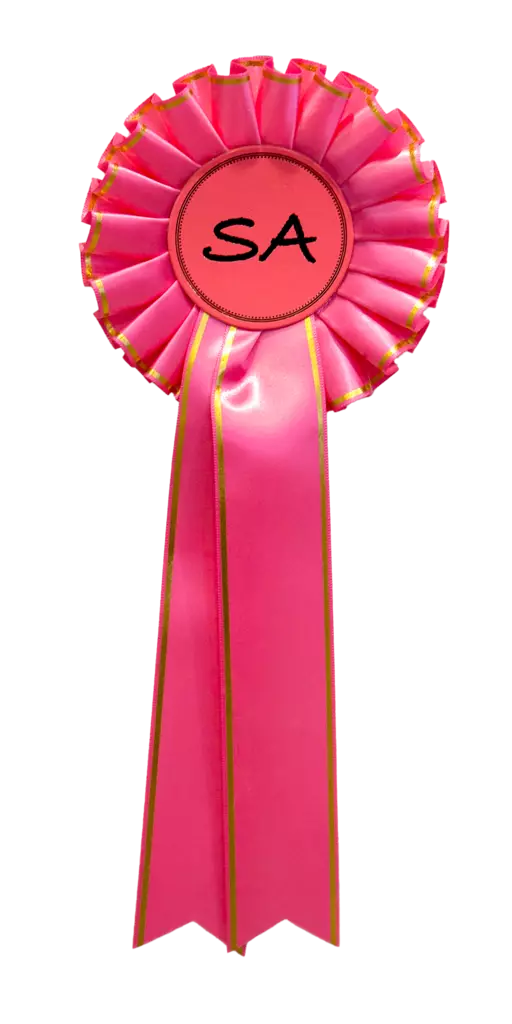 SA-ruusuke kultareunuksella, pieni - Perusruusukkeet - 103383 - 1