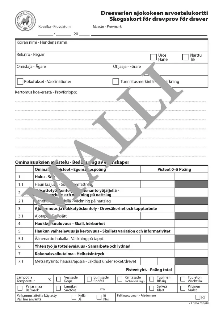 DRAJ arvostelukortti - Metsästys - 405114 - 1