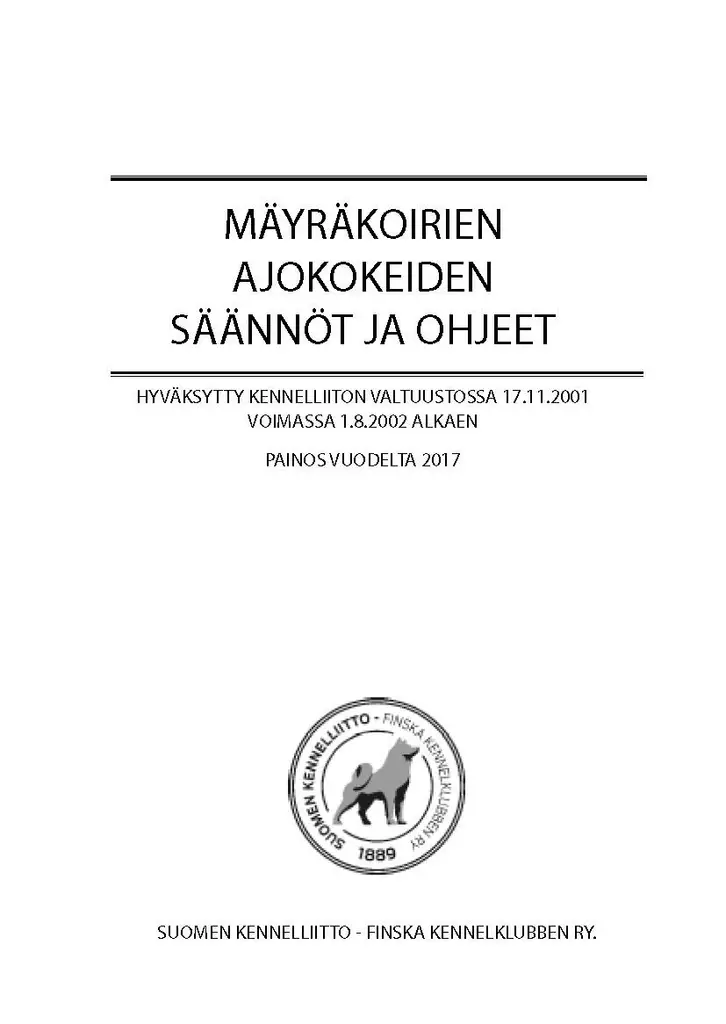 MÄAJ säännöt - Metsästys - 405149 - 2